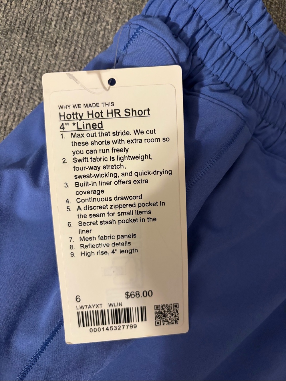 LuluLemon Athletic Blue Running Shorts View 3